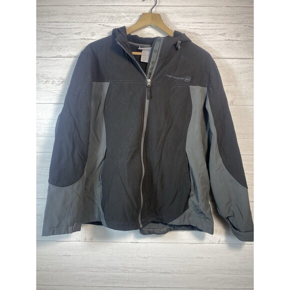 Free Country Jacket Coat Womens 1X Medium Weight Black/Gray Winter Fall EUC - Picture 1 of 4